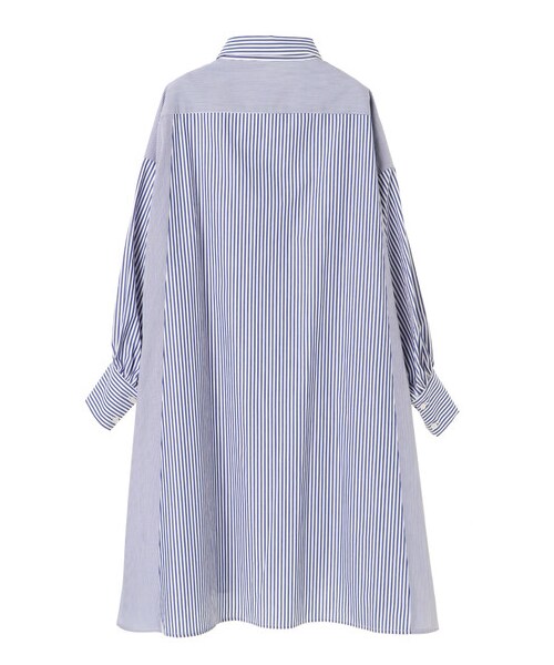 YECCA VECCA（イェッカヴェッカ）の「【先行予約】オーバーサイズシャツワンピース2（ワンピース/ドレス・ストライプ・F）」の2枚目の写真