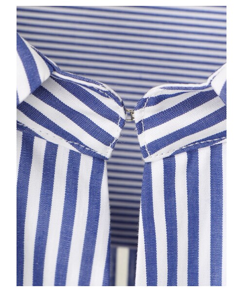 YECCA VECCA（イェッカヴェッカ）の「【先行予約】オーバーサイズシャツワンピース2（ワンピース/ドレス・ストライプ・F）」の6枚目の写真