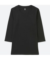 UNIQLO | コンパクトコットンクルーネックT（7分袖）(Tシャツ/カットソー)