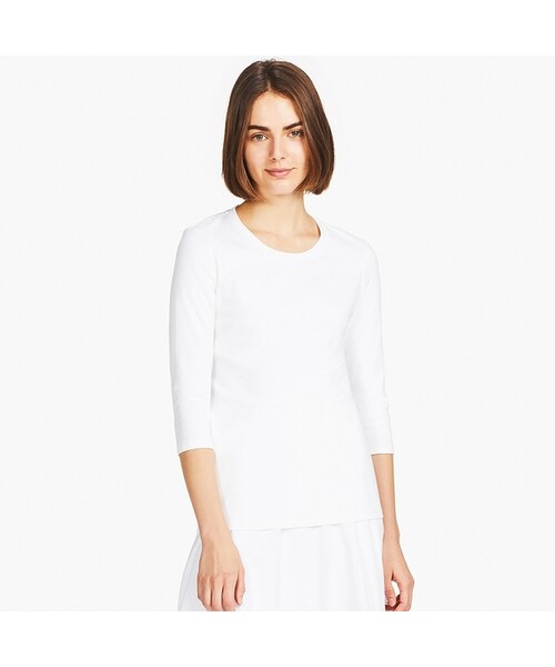 UNIQLO（ユニクロ）の「コンパクトコットンクルーネックT（7分袖