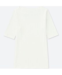 UNIQLO | リブボートネックT（5分袖）(Tシャツ/カットソー)