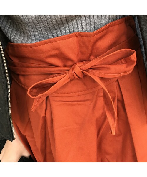 copine(コピン)の「【期間限定価格】綿ツイルサッシュベルト付きタックカラースカート【クリックポスト対象商品】(スカート・レディース・その他)」の12枚目の写真