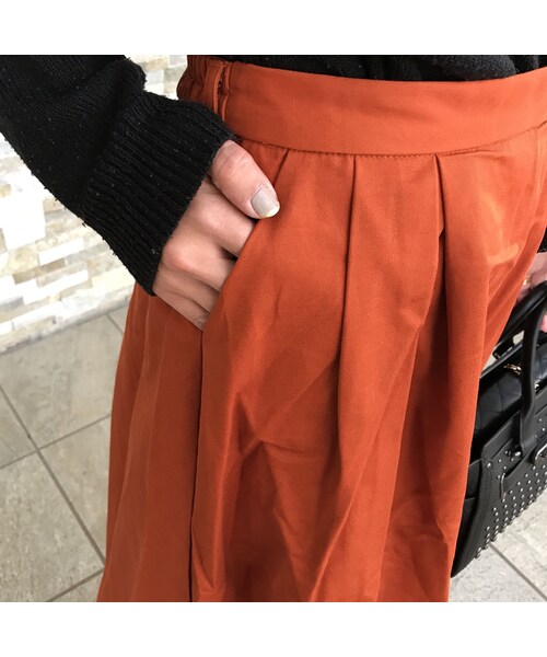 copine(コピン)の「【期間限定価格】綿ツイルサッシュベルト付きタックカラースカート【クリックポスト対象商品】(スカート・レディース・その他)」の14枚目の写真