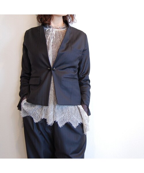 hippiness（ヒッピネス）の「ダブルフェイスカラージャケット（テーラードジャケット・レディース・その他）」の4枚目の写真