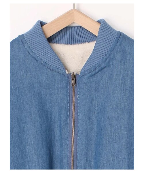 ehka sopo（エヘカソポ）の「リバーシブルMA-1（ジャケット/アウター・ブラック/カーキ/ブルー・M）」の3枚目の写真