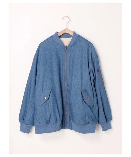 ehka sopo（エヘカソポ）の「リバーシブルMA-1（ジャケット/アウター・ブラック/カーキ/ブルー・M）」の12枚目の写真