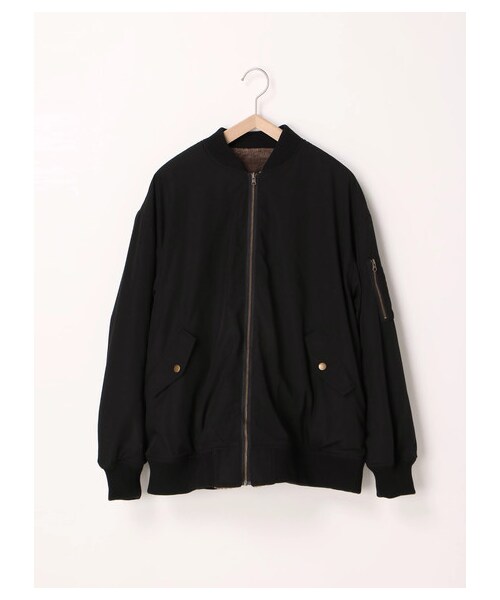 ehka sopo（エヘカソポ）の「リバーシブルMA-1（ジャケット/アウター・ブラック/カーキ/ブルー・M）」の10枚目の写真