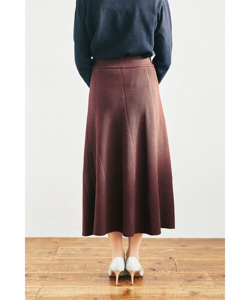 COHINA（コヒナ）の「縦編みニットフレアスカート（スカート・レディース・ブラック/ベージュ/ブラウン・XS/S）」の8枚目の写真