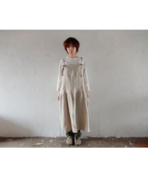 Handmade | COCOLO ワンピ－スエプロン（Cotton Linen : Off white）(エプロン)
