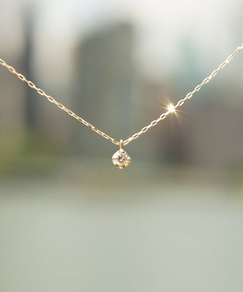 anq.（アンク）の「【anq.】K10・一粒ダイヤネックレス