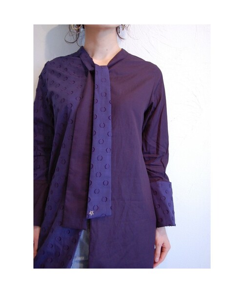 no brand（ノーブランド）の「ボウタイシャツワンピース（ワンピース・レディース・その他）」の4枚目の写真