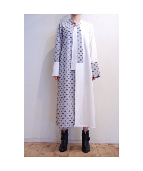 no brand（ノーブランド）の「ボウタイシャツワンピース（ワンピース・レディース・その他）」の3枚目の写真