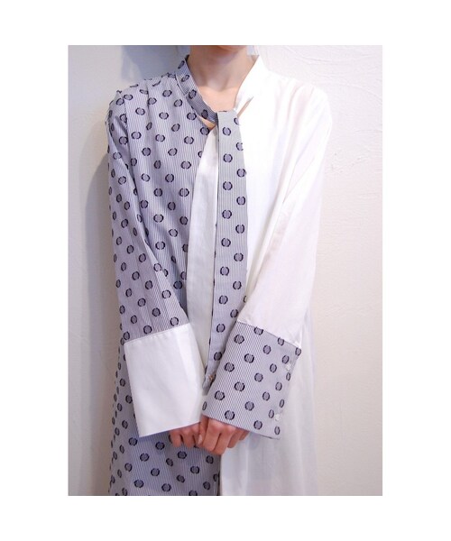 no brand（ノーブランド）の「ボウタイシャツワンピース（ワンピース・レディース・その他）」の4枚目の写真