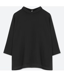 UNIQLO | ドレープモックネックブラウス（7分袖）(シャツ/ブラウス)