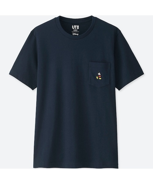 UNIQLO（ユニクロ）の「ミッキースタンズポケツキT（半袖）（Tシャツ/カットソー・メンズ・GRAY 03/WHITE 00/BLACK 09/NAVY 69・XL/3XL/XS/XXL/S/L/4XL/M）」の4枚目の写真