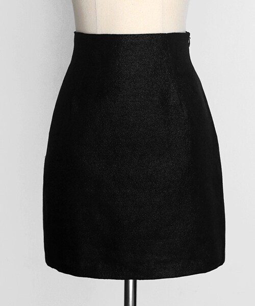 DHOLIC（ディーホリック）の「2TYPEタイトミニスカート（スカート・レディース・ゴールド/その他/ブラック・S/M）」の2枚目の写真