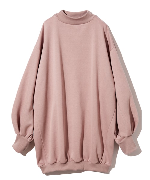 GRL（グレイル）の「ハイネックボリュームスリーブスエットワンピース（ワンピース・レディース・ブラック/ピンク/グレー/モカ・F）」の4枚目の写真