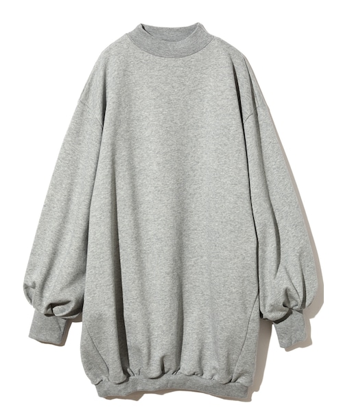 GRL（グレイル）の「ハイネックボリュームスリーブスエットワンピース（ワンピース・レディース・ブラック/ピンク/グレー/モカ・F）」の2枚目の写真