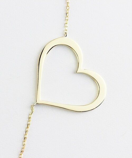 two ply(トゥープライ)の「トゥー プライ 167 バウンシング ハート ロング ネックレス(ネックレス・レディース・ゴールド・70cm)」の4枚目の写真