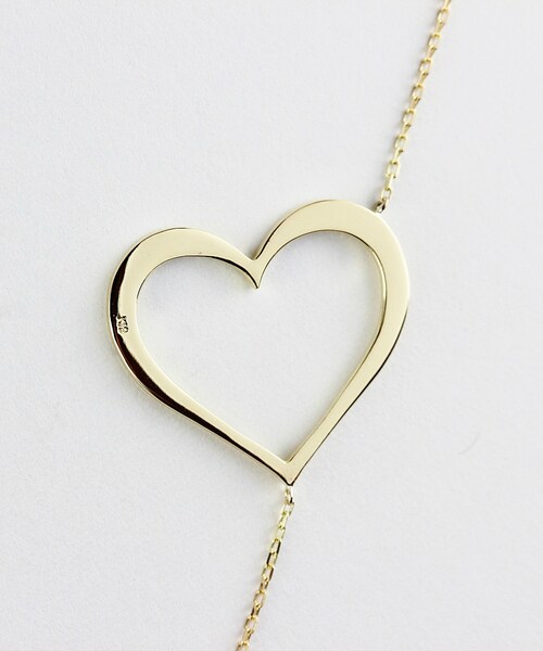 two ply(トゥープライ)の「トゥー プライ 167 バウンシング ハート ロング ネックレス(ネックレス・レディース・ゴールド・70cm)」の5枚目の写真