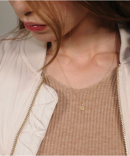 two ply（トゥープライ）の「トゥー プライ 634 ラジアル パターン 一粒ダイヤモンド チャーム（チャーム・レディース・ゴールド・Free）」の7枚目の写真