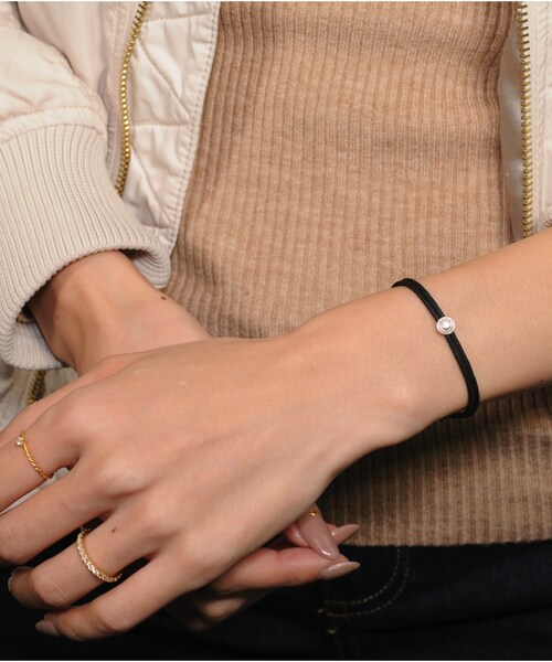 two ply（トゥープライ）の「トゥープライ 636 ラジアル パターン キュービックジルコニア ワックスコード ブレスレット（ブレスレット・レディース・シルバー・Free）」の7枚目の写真