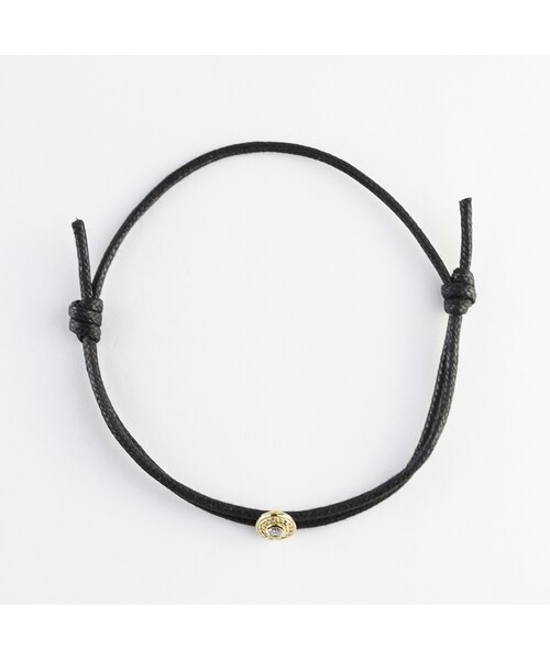 two ply（トゥープライ）の「トゥープライ 637 ラジアル パターン 一粒ダイヤモンド ワックスコード ブレスレット（ブレスレット・レディース・ゴールド・Free）」の2枚目の写真