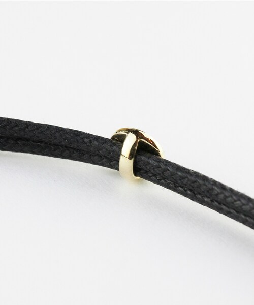 two ply（トゥープライ）の「トゥープライ 637 ラジアル パターン 一粒ダイヤモンド ワックスコード ブレスレット（ブレスレット・レディース・ゴールド・Free）」の5枚目の写真