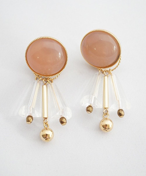 PAULOWNIA（ポロウニア）の「Kanna（ピアス（両耳用）・レディース・グリーン/ブルー/ベージュ/ブラック/レッド・Free）」の3枚目の写真