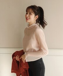 DHOLIC | キャミSETハイネックシアーブラウス(シャツ/ブラウス)