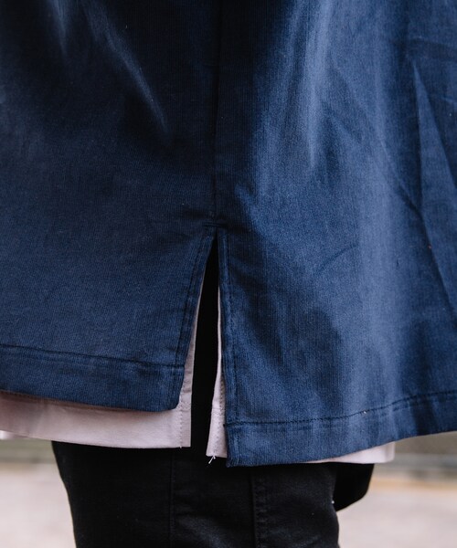 LIDNM（リドム）の「コーデュロイミリタリーシャツアウター（シャツ/ブラウス・メンズ・ブルー・S,M,L）」の9枚目の写真
