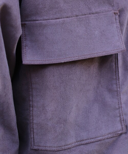 LIDNM（リドム）の「コーデュロイミリタリーシャツアウター（シャツ/ブラウス・メンズ・ブラウン・S,M,L）」の5枚目の写真