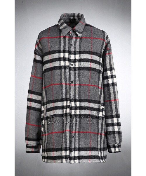 ByTheR（バイザアール）の「サイドスリットチェックシャツ（シャツ/ブラウス・メンズ・レッド/ブラック/ベージュ・FREE）」の2枚目の写真