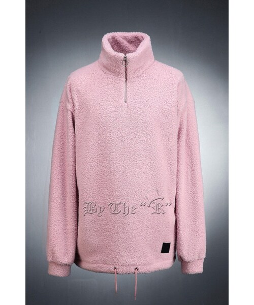 ByTheR（バイザアール）の「レタリング配色ボアTシャツ（Tシャツ/カットソー・メンズ・ブラック/ピンク/ホワイト・FREE）」の3枚目の写真