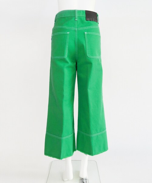 MSGM(エムエスジーエム)の「PANTS(パンツ・レディース・GREEN/BLACK・38)」の5枚目の写真