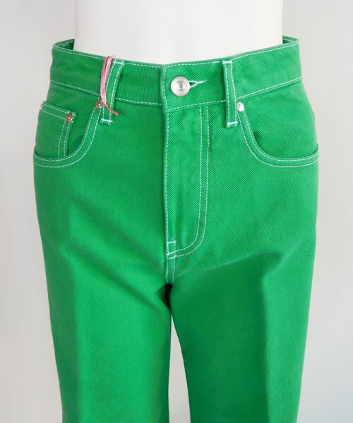 MSGM(エムエスジーエム)の「PANTS(パンツ・レディース・GREEN/BLACK・38)」の6枚目の写真