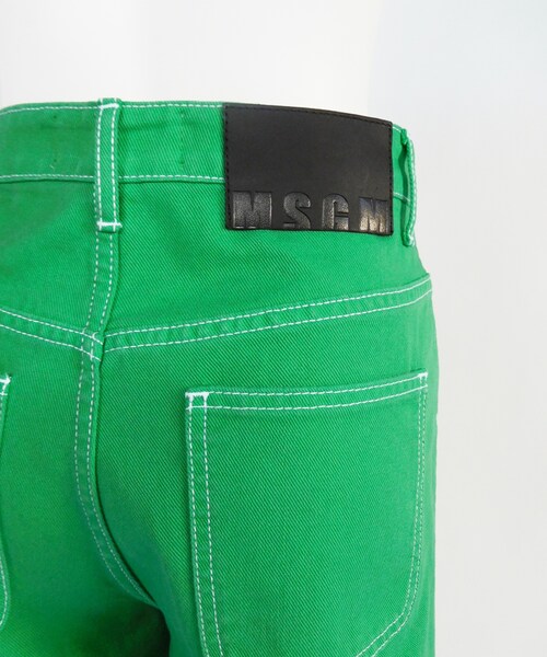 MSGM(エムエスジーエム)の「PANTS(パンツ・レディース・GREEN/BLACK・38)」の8枚目の写真