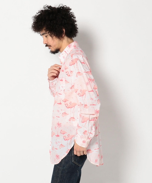 Engineered Garments（エンジニアードガーメンツ）の「19C BD sh Flamingo print//Engineered Garments(エンジニアド ガーメンツ)（トップス・メンズ・PINK・XS/S）」の2枚目の写真