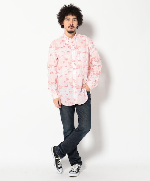Engineered Garments（エンジニアードガーメンツ）の「19C BD sh Flamingo print//Engineered Garments(エンジニアド ガーメンツ)（トップス・メンズ・PINK・XS/S）」の7枚目の写真