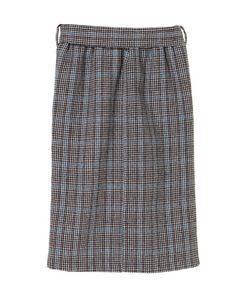 E hyphen world gallery（イーハイフンワールドギャラリー）の「・チェックペンシルスカート（スカート・ライトグレー/グレー/ベージュ・F）」の2枚目の写真