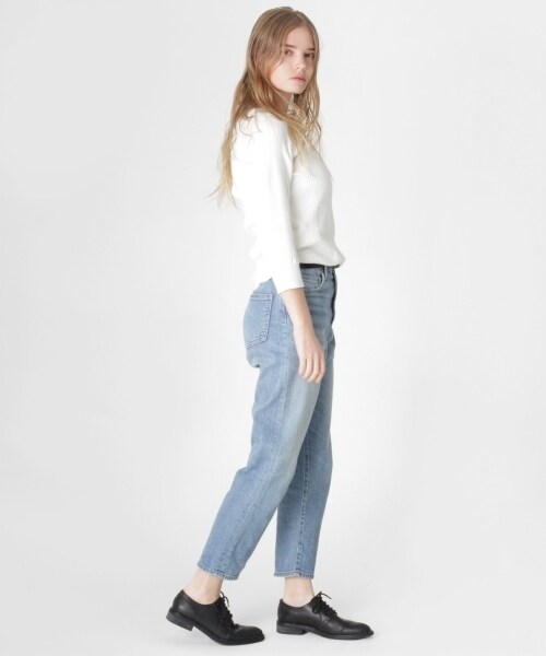 RNA-N（アールエヌエーエヌ）の「変形リブ5分袖プルオーバー（トップス・レディース・オフホワイト/ブラック/カーキ/杢グレー・M）」の15枚目の写真