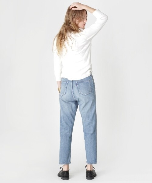 RNA-N（アールエヌエーエヌ）の「変形リブ5分袖プルオーバー（トップス・レディース・オフホワイト/ブラック/カーキ/杢グレー・M）」の16枚目の写真