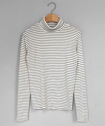 DHOLIC | ボーダータートルネックTシャツ(Tシャツ/カットソー)