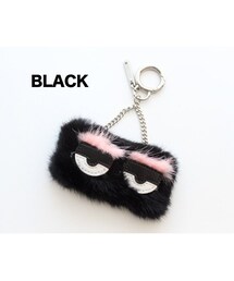 FENDI  バグズモンスター ファー チャーム キーリング  キーホルダー　黒 楽天市場】【未使用品】FENDI フェンディ ファー モンスター