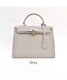 ケリーバッグ風　黒レザー ハンドバッグ 南京錠付き 10%OFF】ケリー風トートバッグ ハンドバッグ 通勤通学 大容量 本