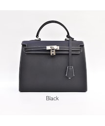 レザー　ハンドバッグ　ケリーバック風 高品質 本革 ケリー風ハンドバッグ☆luxury☆【3日以内発送】 | muse