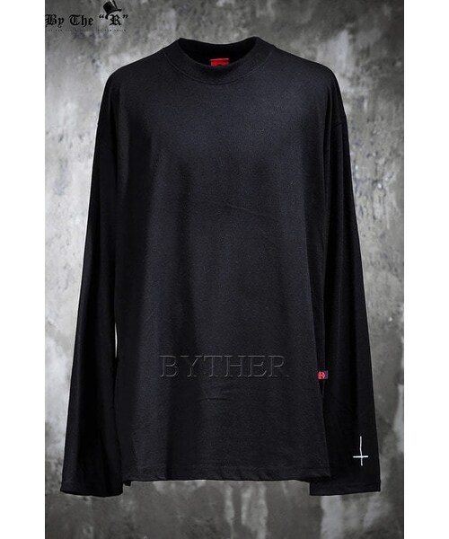 ByTheR(バイザアール)の「クロス刺繍クルーネックTシャツ(Tシャツ/カットソー・メンズ・ホワイト/ブラック・FREE)」の2枚目の写真