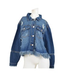 STYLEBLOCK | ショート丈ダメージデニムジャケット(デニムジャケット)