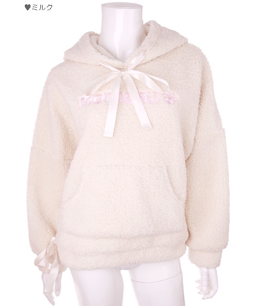 Bobon21（ボボンニジュウイチ）の「クマ耳モコモコパーカー-全3色