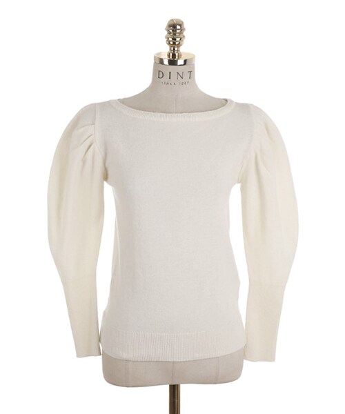 DINT（ディント）の「レムスウルパフラインニットトップ（ニット/セーター・レディース・Purple/White/Beige/Brown・one(44~66size)）」の2枚目の写真